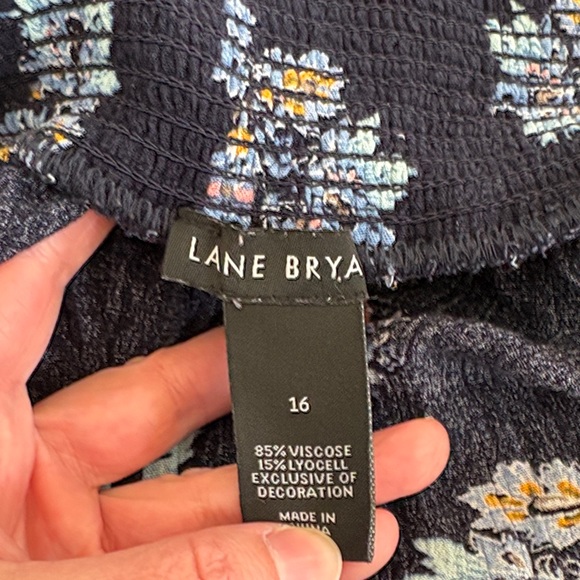 Lane Bryant Navy High-Low Floral Maxi Skirt size 16 some flaws coquette light - Picture 2 of 12